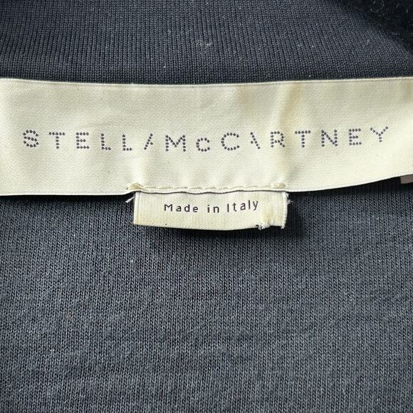 Stella McCartney Two Tone Scuba Bomber Jacket Navy Black Women 36/US 0 - Picture 2 of 11